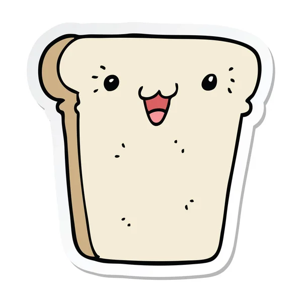 Наклейка Мультяшного Шматочка Хліба — стоковий вектор
