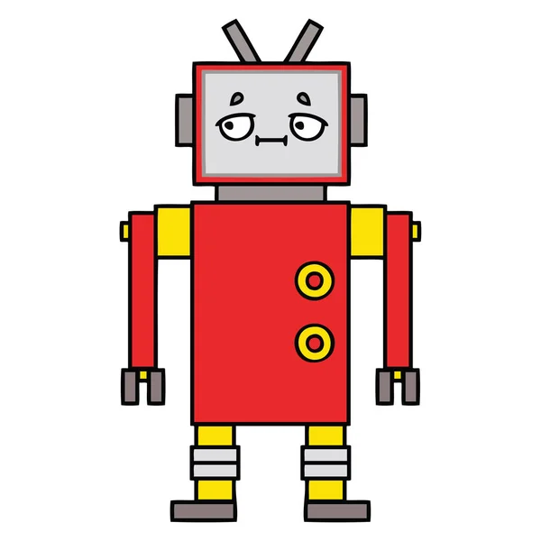 Lindo Dibujo Animado Robot — Archivo Imágenes Vectoriales