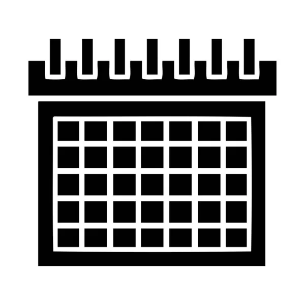 Symbole Plat Calendrier Travail — Image vectorielle