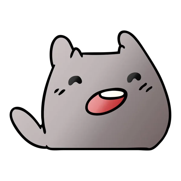 Přechod Kreslený Obrázek Kočky Kawaii — Stockový vektor