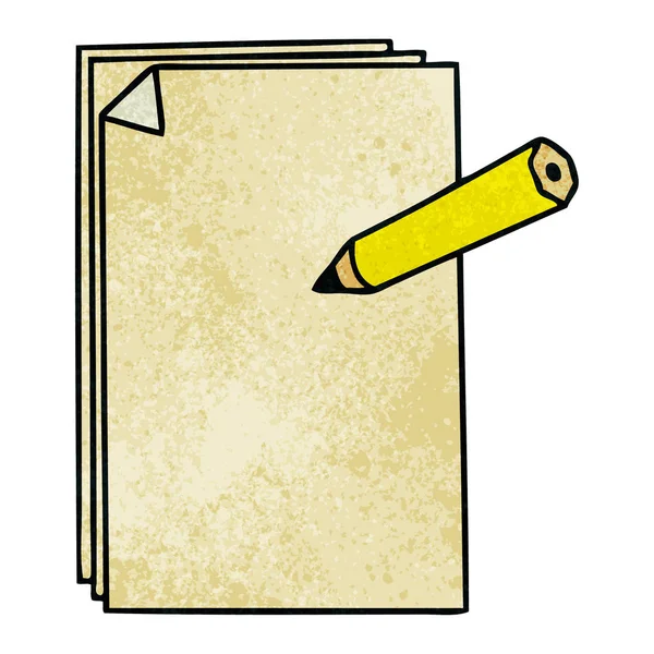 Ιδιόμορφη χέρι κινουμένων σχεδίων χαρτί και μολύβι — Διανυσματικό Αρχείο