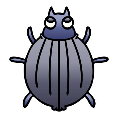 ilginç degrade gölgeli karikatür böceği