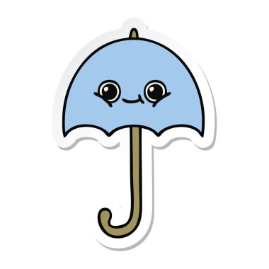 etiket sevimli çizgi şemsiye