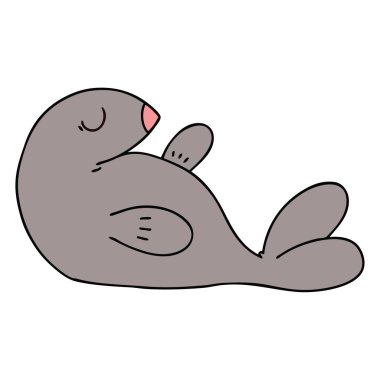 ilginç elle çizilmiş karikatür mühür