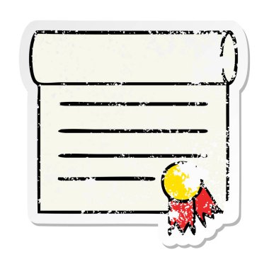 sevimli çizgi sertifika sıkıntılı etiket