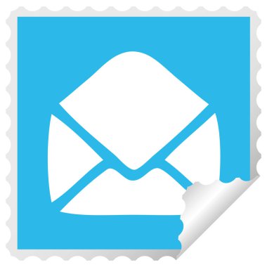 etiket karikatür bir kağıt zarfın peeling Meydanı