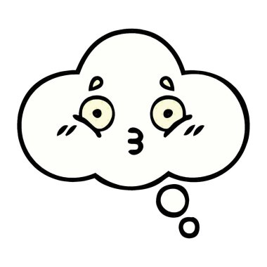 çizgi roman tarzı karikatür bir düşünce balonu