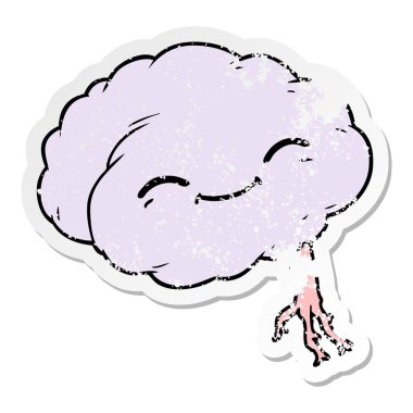 karikatür mutlu beyin sıkıntılı etiket