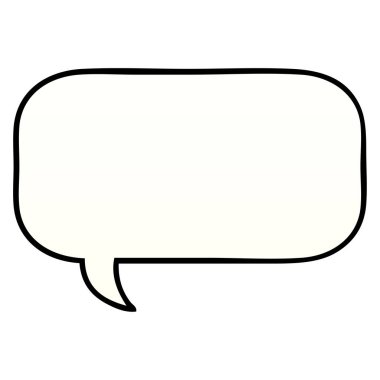 bir konuşma balonu degrade gölgeli karikatür