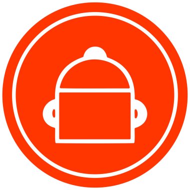 pişirme tencere dairesel simgesi