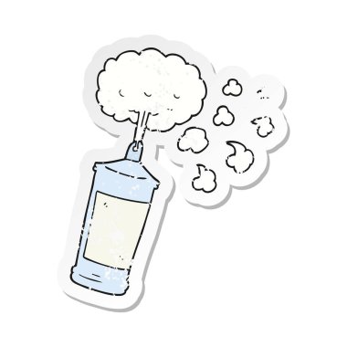 püskürtme bir karikatür Retro sıkıntılı etiket krem şanti