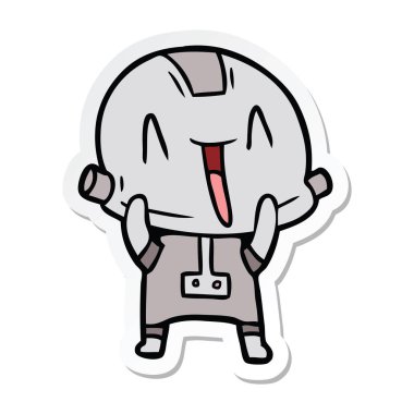 bir çizgi film robot Sticker