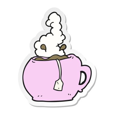 çizgi film birer çay etiket