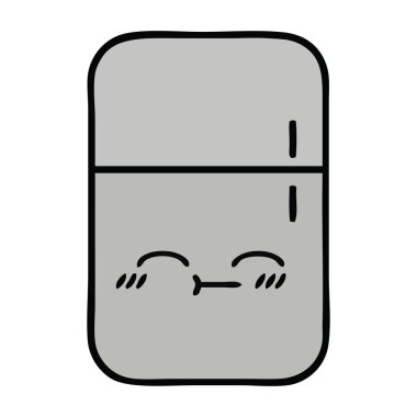 sevimli çizgi buzdolabı derin dondurucu