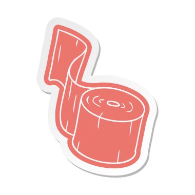 çizgi film etiketi bir tuvalet kağıdı