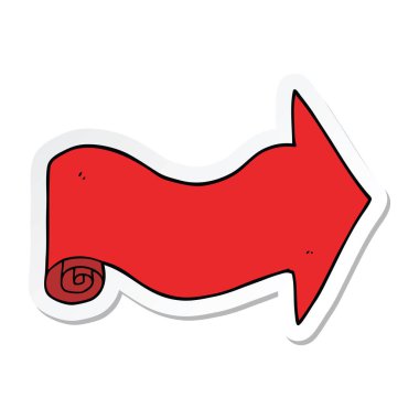 etiket bir karikatür işaret eden ok