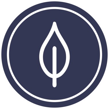 doğal yaprak dairesel simgesi simgesi