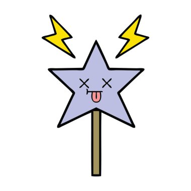 sihirli bir değnek sevimli çizgi