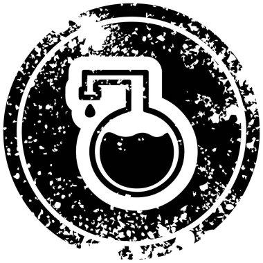 kimyasal şişe sıkıntılı simgesi simgesi