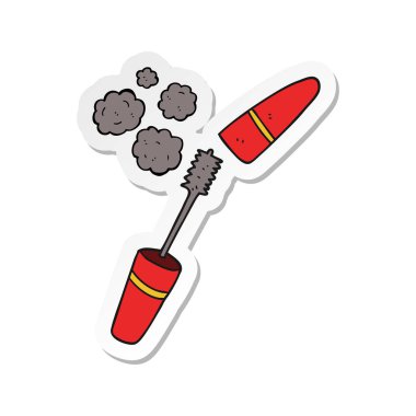 etiket bir karikatür maskara