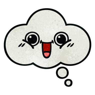 Retro grunge doku karikatür kabarcık sanıyordum