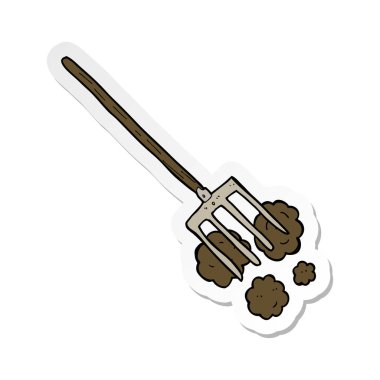 etiket bir karikatür pitch çatal