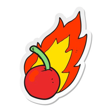 etiket bir karikatür kiraz