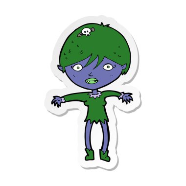 bir çizgi film vampir kız etiketi