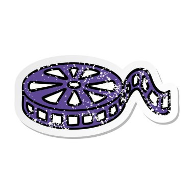 sevimli çizgi film reel sıkıntılı etiket 
