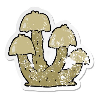 bir karikatür sıkıntılı etiket mantar