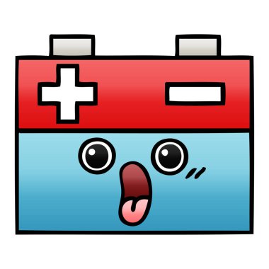 bir akü degrade gölgeli karikatür