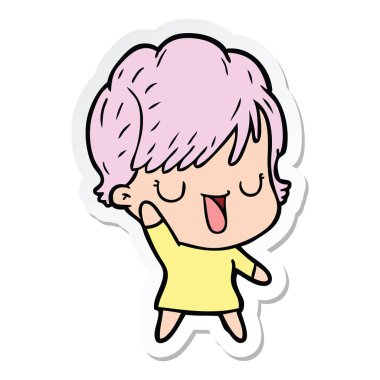 etiket konuşuyor karikatür kadın