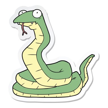 etiket bir karikatür yılan