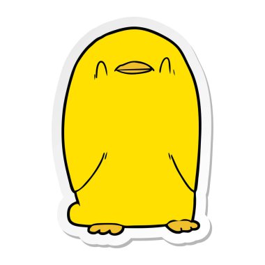 bir karikatür kuş sıkıntılı etiket