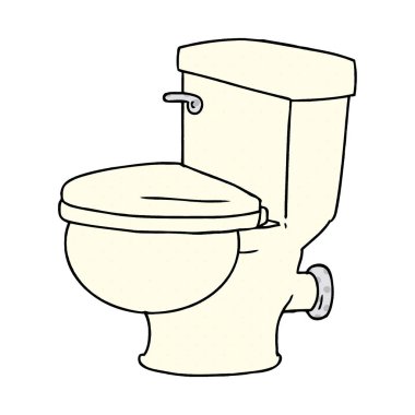 elle çizilmiş karikatür doodle banyo tuvalet
