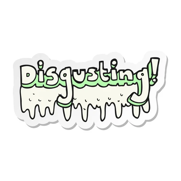 Sticker Cartoon Disgusting Symbol — Stock Vector