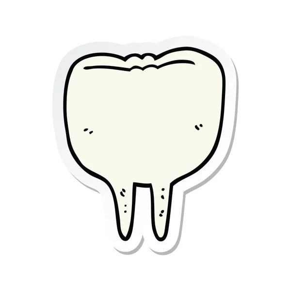 Наклейка Мультяшного Зуба — стоковий вектор