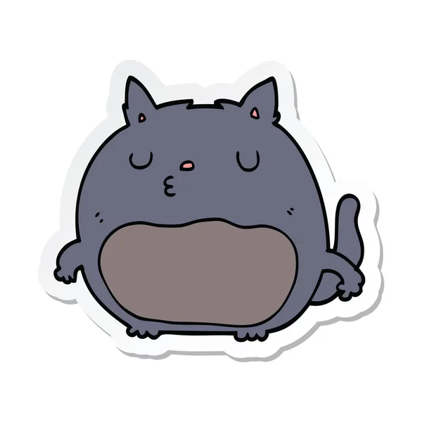 Stiker Dari Kartun Kucing - Stok Vektor