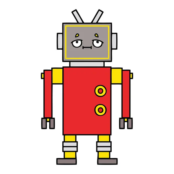 Carino robot cartone animato — Vettoriale Stock
