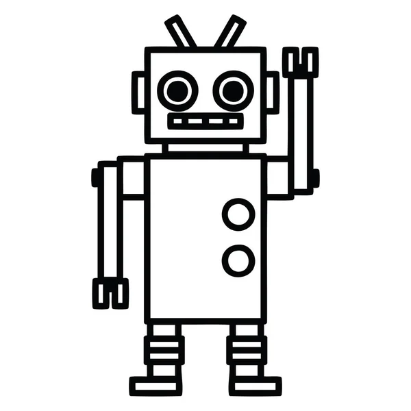 Tančící Robot Ikonu Symbolu — Stockový vektor