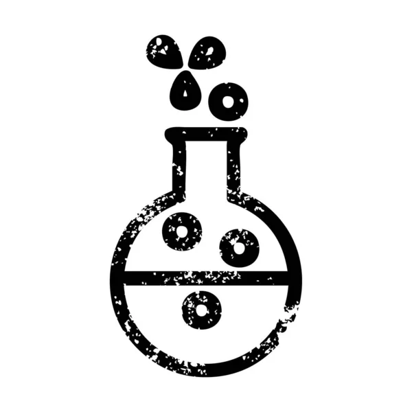 Experimento Científico Símbolo Icono Angustiado — Archivo Imágenes Vectoriales
