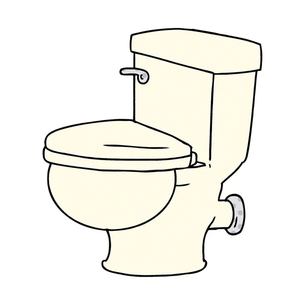 Hand Getekende Cartoon Doodle Van Een Badkamer Toilet — Stockvector