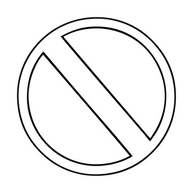 Çizim karikatür bir yasak işareti