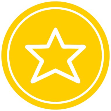 yıldız şekli dairesel simgesi simgesi