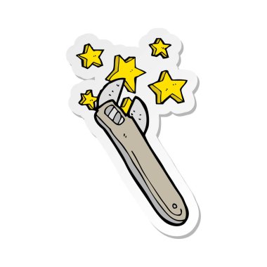 bir çizgi film ayarlanabilir anahtar etiket