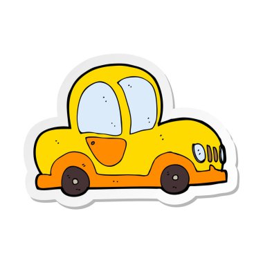 bir çizgi film Araba Sticker