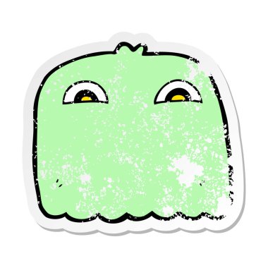 bir çizgi film hayaletin sıkıntılı etiket