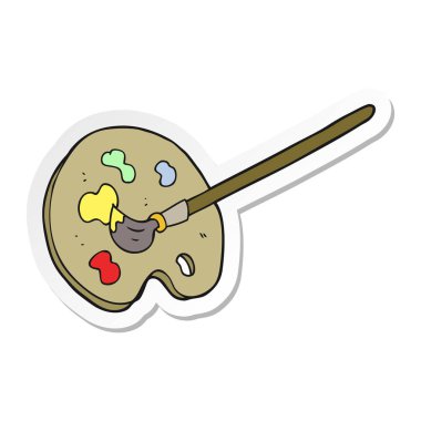 bir karikatür sanatçısı palet etiketi