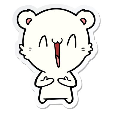 mutlu kutup ayısı çizgi film etiketi