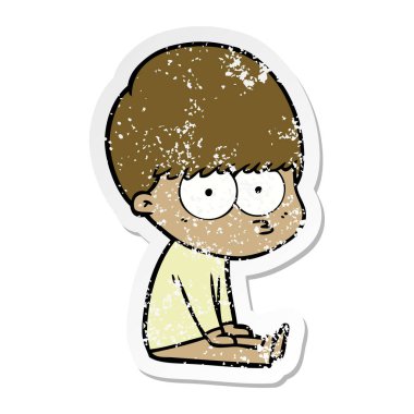 bir meraklı çizgi film çocuk sıkıntılı etiket